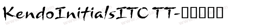 KendoInitialsITC TT字体转换